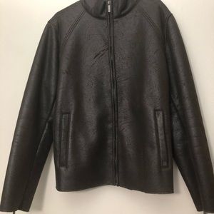 Calvin Klein Men’s Faux-Leather Jacket Size M